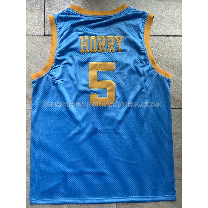 Maillot Los Angeles Lakers Robert Horry NO 5 Mitchell & Ness 2001-02 Bleu